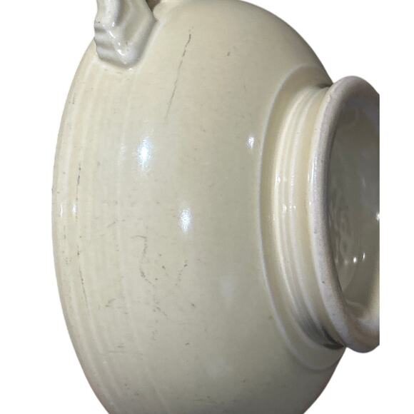 Vintage Fiesta Cream Soup Bowl Ivory Classic Ring Pattern Discontinued - Picture 5 of 7